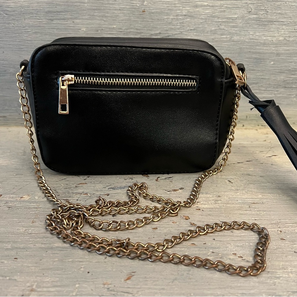 Olivia Miller Emoji Mini Black Faux Leather Crossbody Bag‎ Purse Good Condition - Picture 4 of 7
